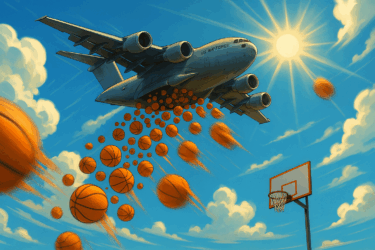 What Happens When You Drop 1000 Basketballs from a Plane?