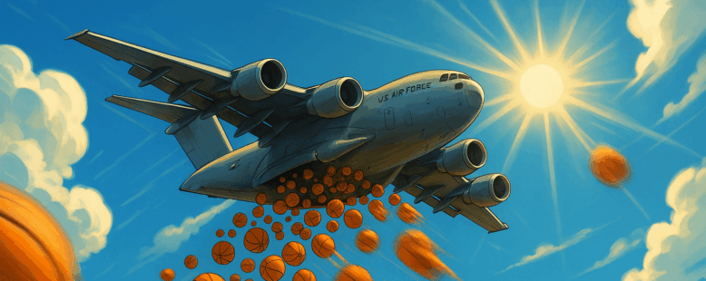 What Happens When You Drop 1000 Basketballs from a Plane?
