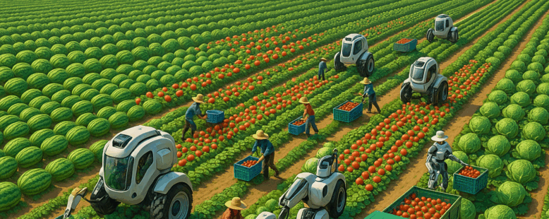 How China Uses Machines and Robots to Harvest Millions of Fruits and Vegetables
