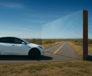 Can a Tesla Be Fooled by a Cartoon Wall?