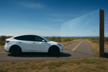 Can a Tesla Be Fooled by a Cartoon Wall?