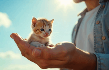 How a Phone-Sized Kitten Won Him Over