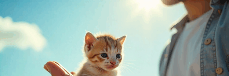 How a Phone-Sized Kitten Won Him Over