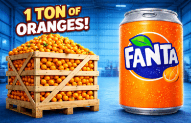 He Made a Giant Fanta From 1 Ton of Oranges