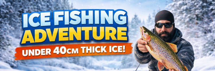 Sawing Through 40cm of Ice for Red Spotted Trout