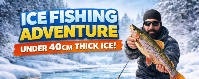 Sawing Through 40cm of Ice for Red Spotted Trout