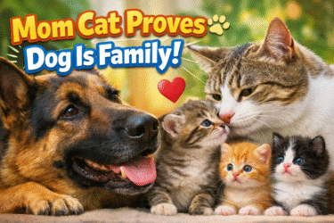 Mom Cat Proves Dog Is Family