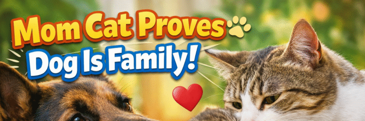 Mom Cat Proves Dog Is Family