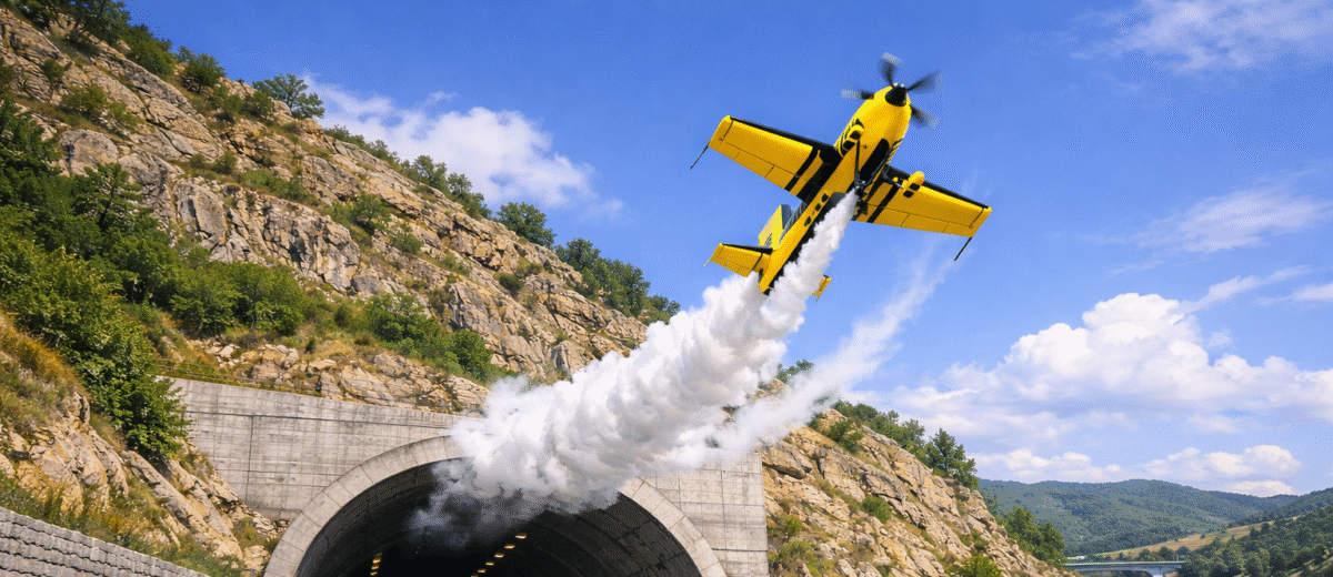 This Pilot Just Flew a Plane Through a Tunnel at 155 MPH