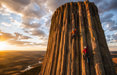 Devils Tower climbing