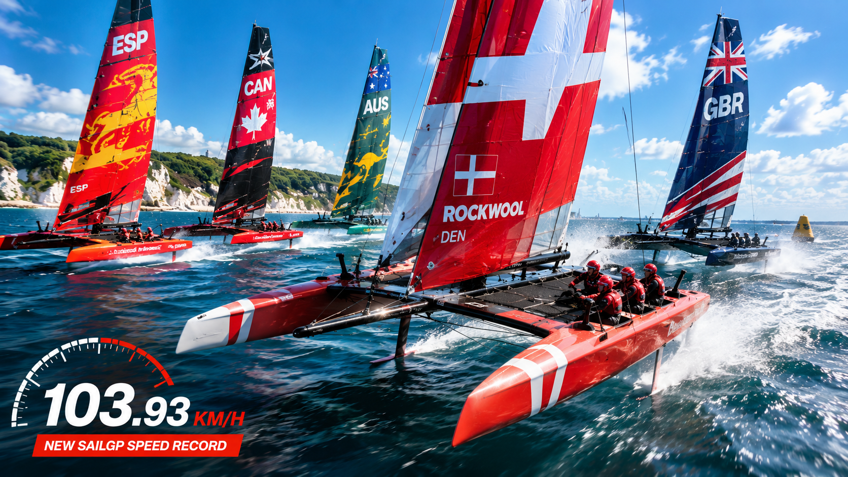 The Fastest Moment in SailGP History (103.93 km/h)