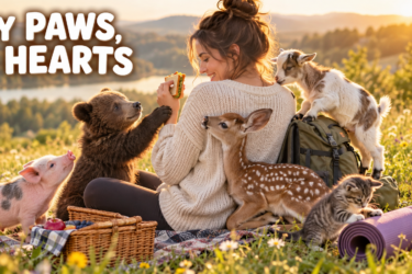 baby animals meet humans