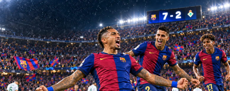 Raphinha Runs Riot as Barcelona Hit 7 Goals