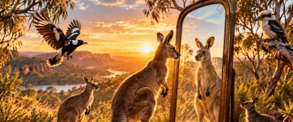 A Mirror Was Placed in the Wild to Capture the Animals' Reactions