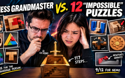 A Chess Grandmaster vs. 12 “Impossible” Puzzles